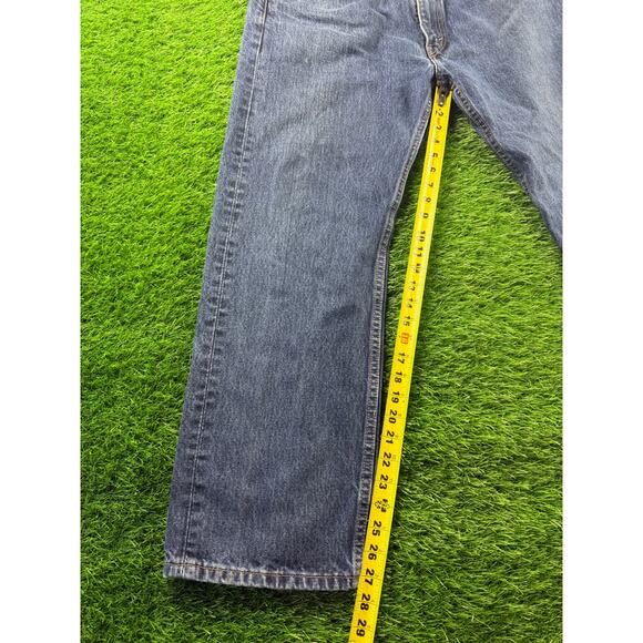 Levi’s Mens 505 Straight Jeans Blue W38 L30 Mid Rise Regular Zipper Denim Y2K - Picture 11 of 15